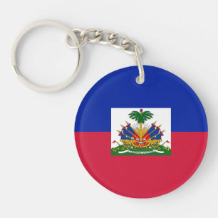 Haiti Flag Key Ring