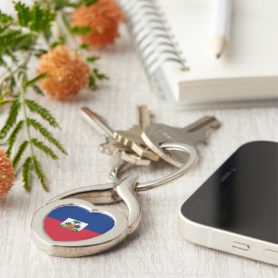 Haiti flag key ring
