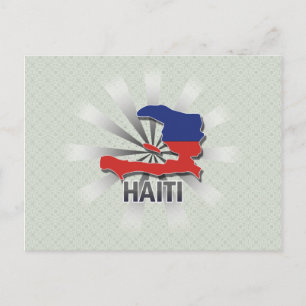Haiti Flag Map 2.0 Postcard