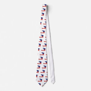 Haiti Flag Map full size Tie