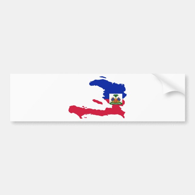 Haiti Flag Map HT Bumper Sticker (Front)