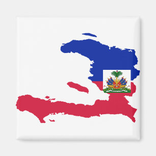 Haiti Flag Map HT Magnet