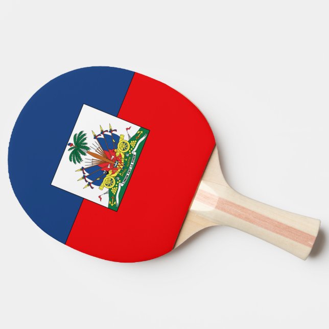 Haiti Flag Ping Pong Paddle (Side)