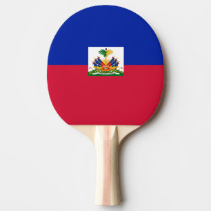 Haiti flag ping pong paddle