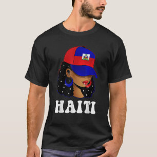 Haiti Flag Proud Haitian Girl Black Woman Patrioti T-Shirt