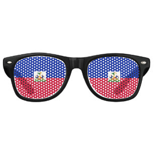 Haiti flag retro sunglasses