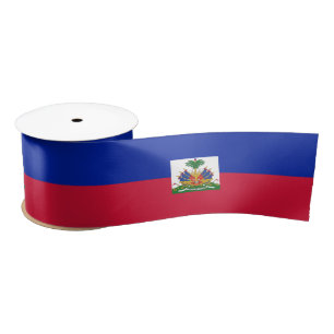 Haiti Flag Satin Ribbon