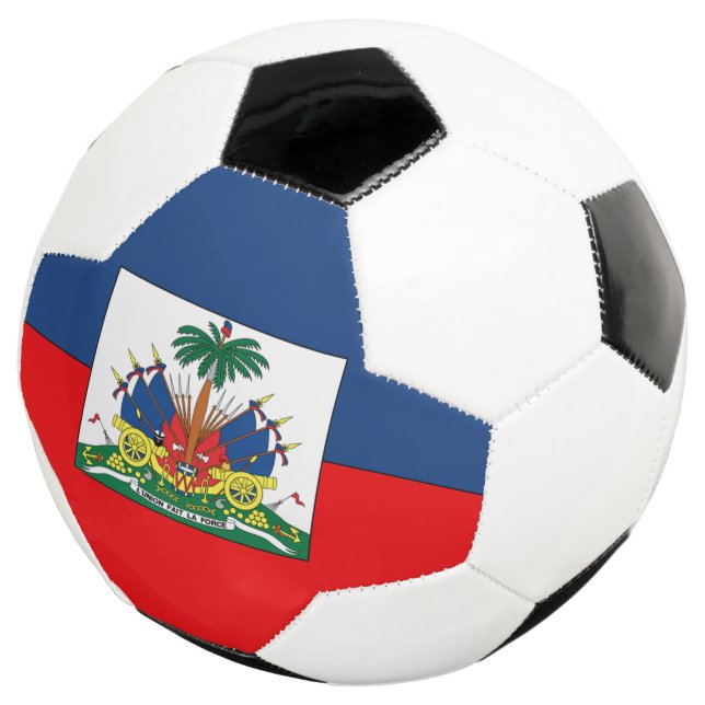 Haiti Flag Soccer Ball (Three Quarter)