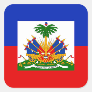 Haiti Flag Square Sticker
