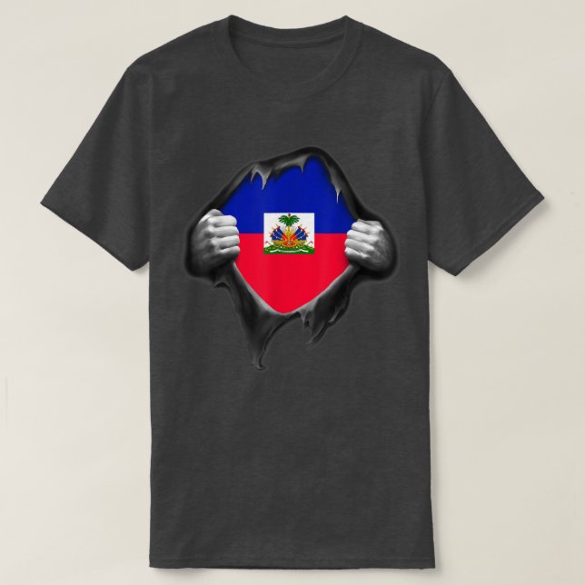 Haiti Flag T  T-Shirt (Design Front)