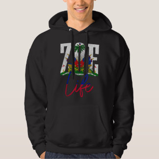 Haiti Flag Zoe Haitian Life Pride Vintage Haiti Hoodie