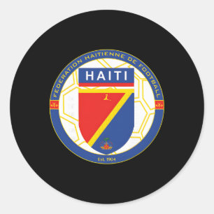 Haiti Footll (soccer) Fanclub Classic Round Sticker