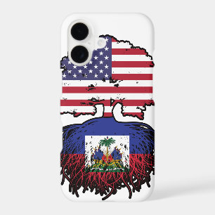 Haiti Haitian American USA Tree Roots Flag