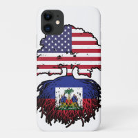 Haiti Haitian American USA Tree Roots Flag