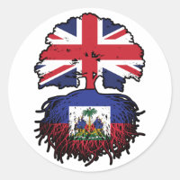 Haiti Haitian British UK Tree Roots Flag