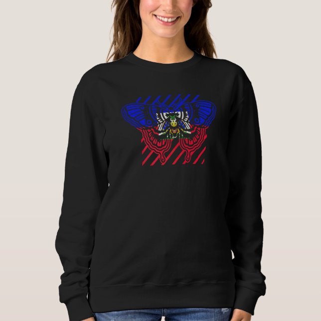 Haiti Haitian Butterfly  2 Sweatshirt (Front)