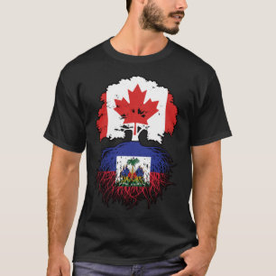 Haiti Haitian Canadian Canada Tree Roots Flag T-Shirt