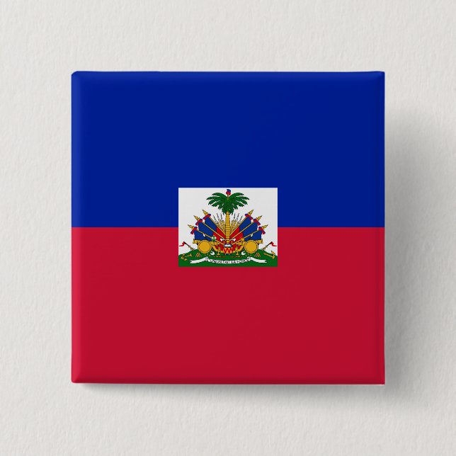 Haiti (Haitian) Flag 15 Cm Square Badge (Front)