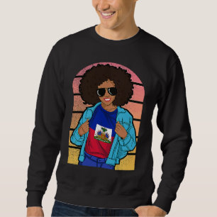 Haiti Haitian Flag Day Creole Proud Woman Happy Ay Sweatshirt