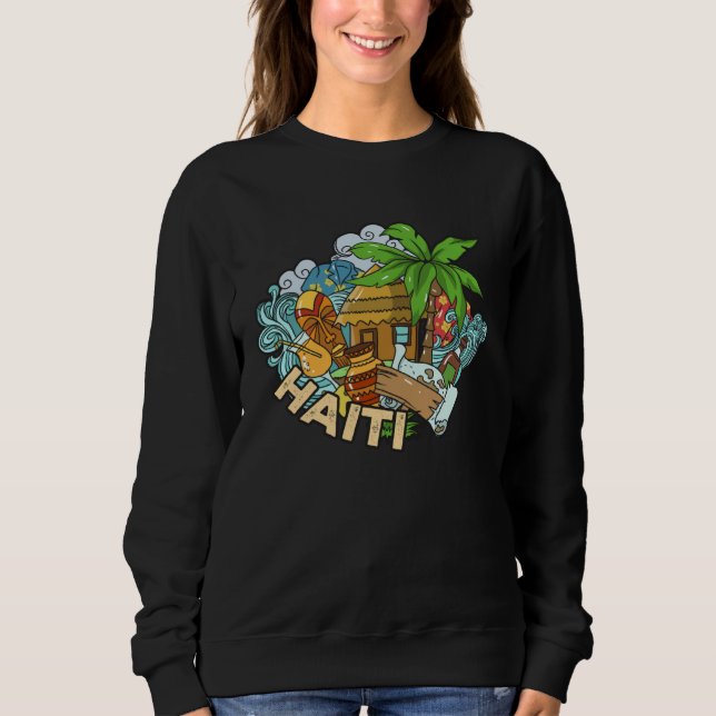 Haiti Haitian Flag Day Proud Strong Ayiti Pride  2 Sweatshirt (Front)