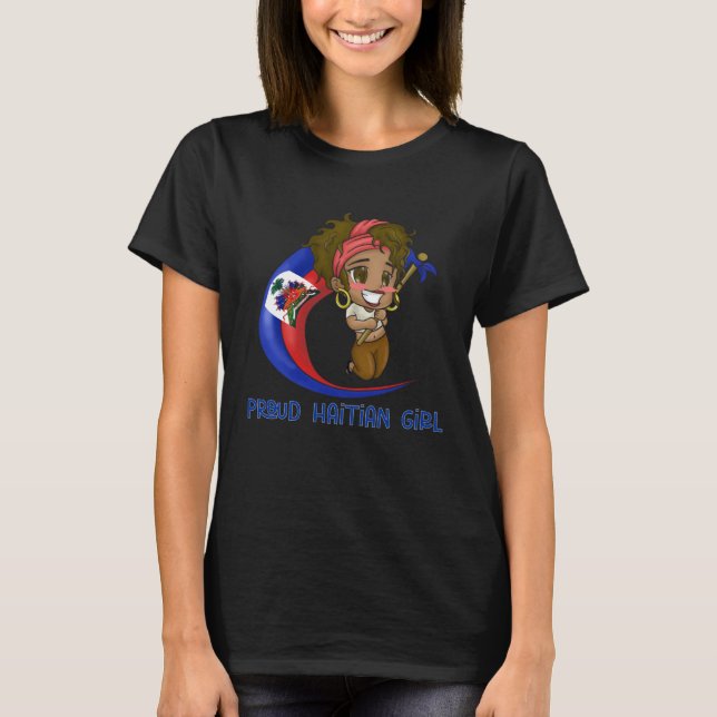 Haiti Haitian Flag Day Proud Woman Ayiti Girl  17 T-Shirt (Front)