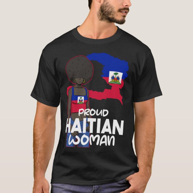 Haiti Haitian Flag Day Proud Woman Ayiti Girl  2 T-Shirt (Front)