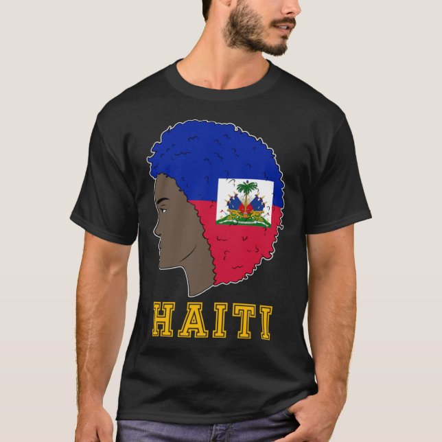 Haiti Haitian Flag Day Proud Woman Ayiti Girl T-Shirt (Front)