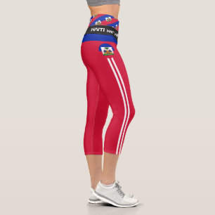 Haiti & Haitian Flag fashion, Fitness, Sports Capr Capri Leggings