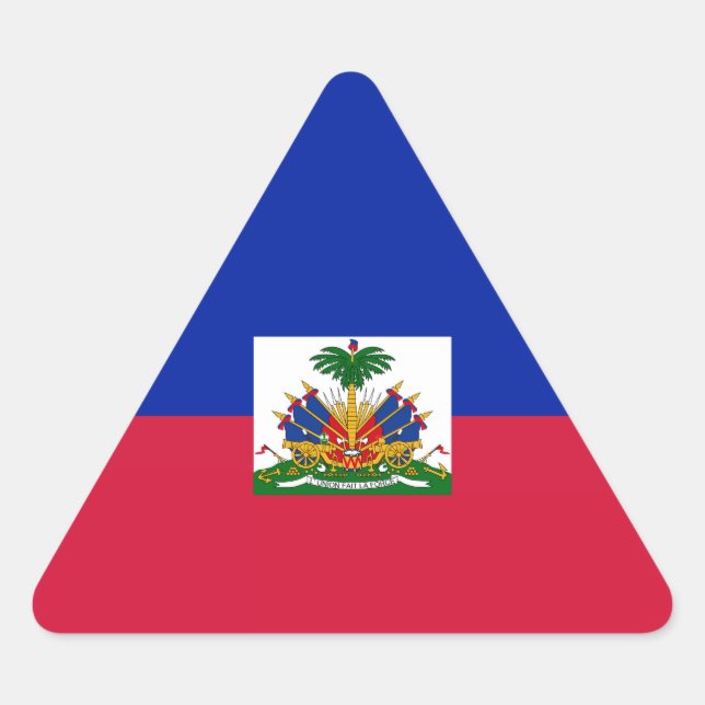 Haiti – Haitian Flag Triangle Sticker (Front)