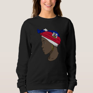 Haiti Haitian Love Flag Proud Woman Princess Crown Sweatshirt