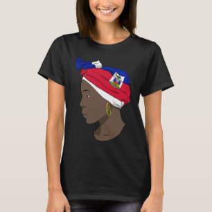Haiti Haitian Love Flag Proud Woman Princess Crown T-Shirt