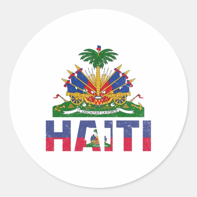 Haiti Independence Haitian Flag Day Haiti Flag Wom Classic Round Sticker (Front)