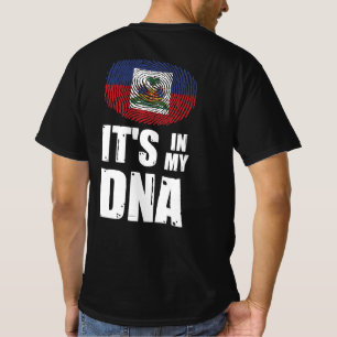 Haiti It's In My DNA Fingerprint Haitian Flag T-Shirt