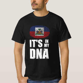 Haiti It's In My DNA Fingerprint Haitian Flag T-Shirt