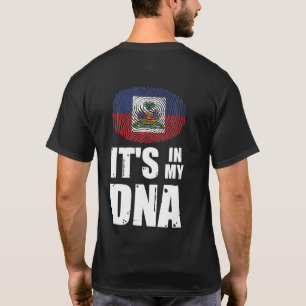 Haiti It's In My DNA Haitian Pride Fingerprint T-Shirt