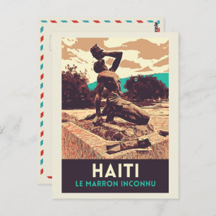 Haiti Marron inconnu statue Postcard