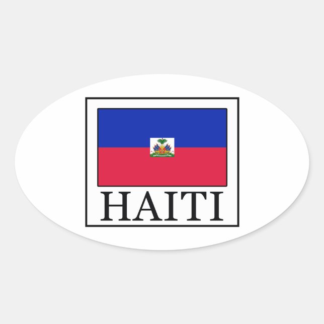Haiti Oval Sticker (Front)