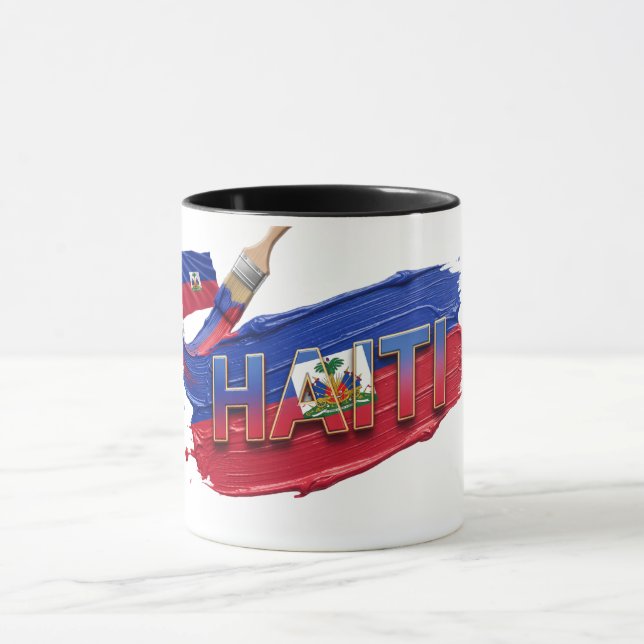 Haiti Paint Brush Design | Caribbean Pride Mug (Center)