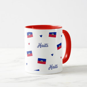 Haiti Roots Pattern Mug   Caribbean Flag