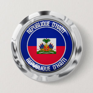 Haiti Round Emblem 7.5 Cm Round Badge