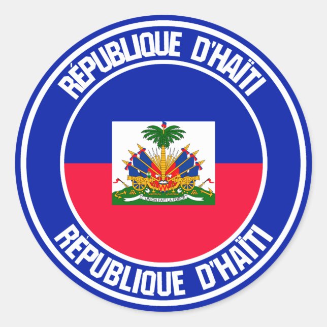 Haiti Round Emblem Classic Round Sticker (Front)