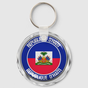 Haiti Round Emblem Key Ring