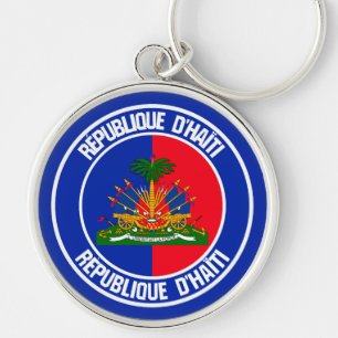 Haiti Round Emblem Key Ring