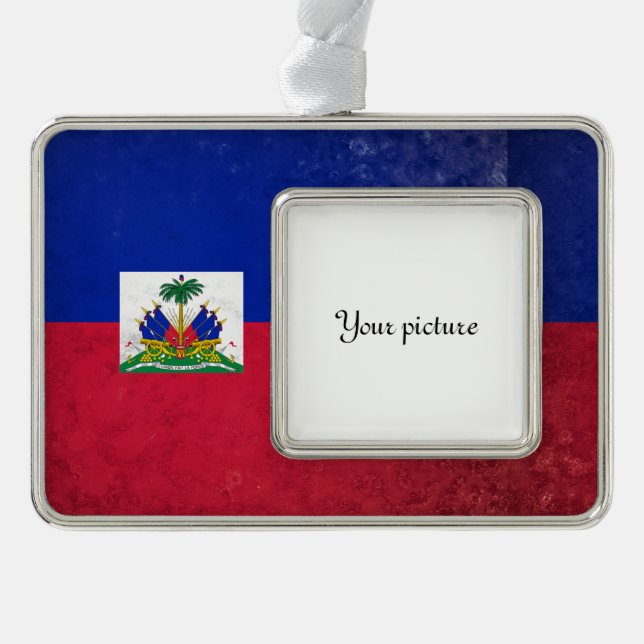 Haiti Silver Plated Framed Ornament (Front)