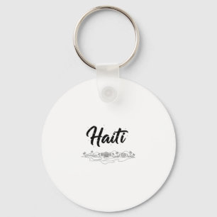 Haiti Skyline Travel Vacation Outfits Key Ring