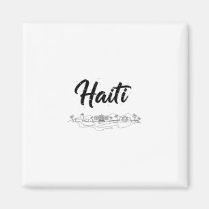 Haiti Skyline Travel Vacation Outfits Magnet