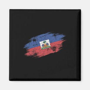 Haiti Soccer Fan Tattered Flag National Pride Magnet