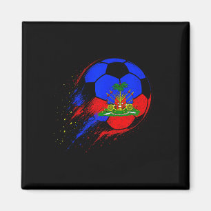Haiti Soccer Haitian Flag Pride Soccer Player Foot Magnet