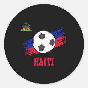 Haiti Soccer Haitian Footbyll Haiti Futbol Classic Round Sticker