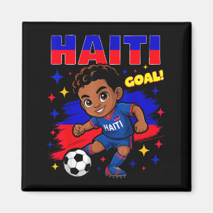 Haiti Soccer Kid Haitian Flag Soccer Player Footba Magnet